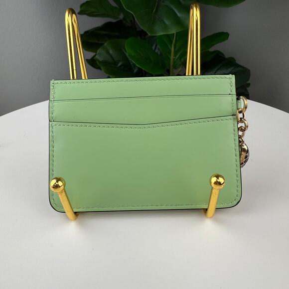 B136💎✨Authentic Bvlgari Serpenti Green Leather Card Holder - Picture 2 of 5